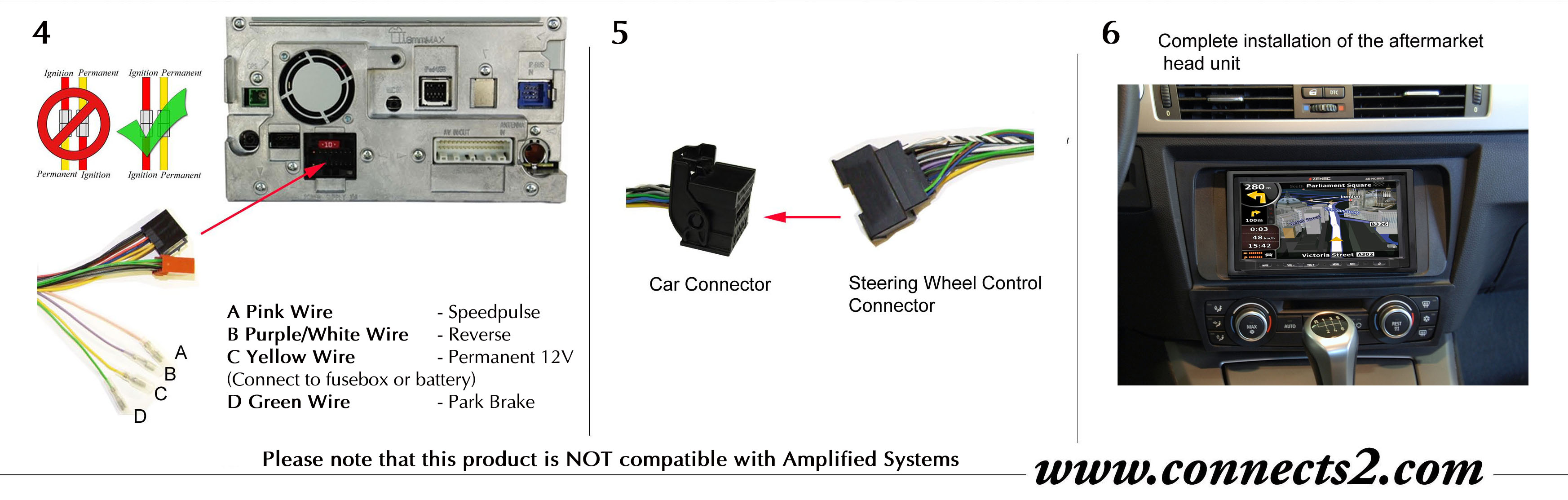 Инструкция поможет правильно подключить адаптер рулевого управления Connects2 CTSBM006